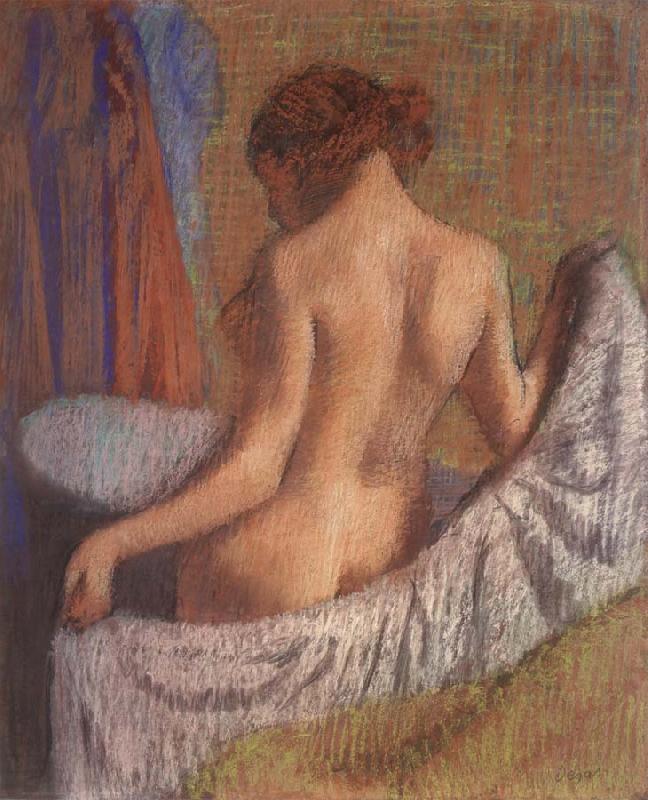 Edgar Degas After the Bath,woman witl a towel oil painting image